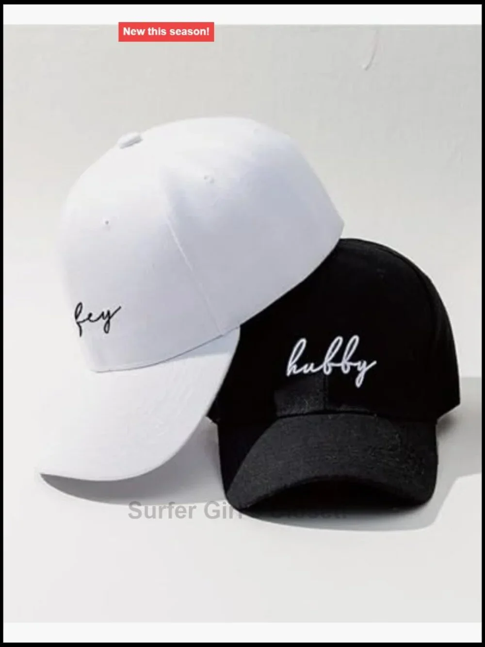 Matching Mr & Mrs Couples Baseball Cap Set Wedding Anniversary Gift